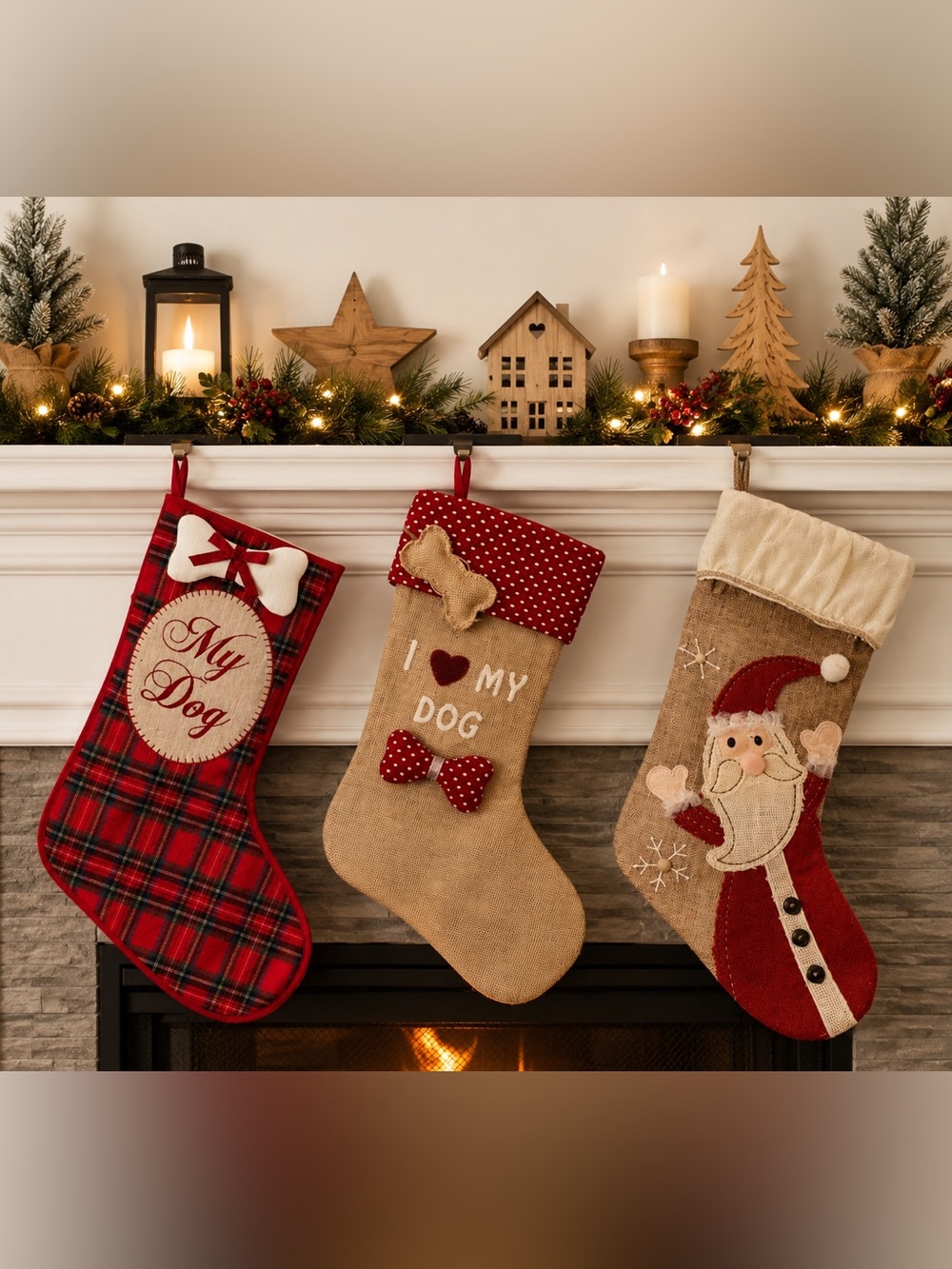 Holiday Christmas Stockings - A Set of 3